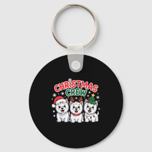Christmas Crew Westie Christmas West Highland Whit Keychain
