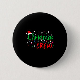 Christmas Crew Xmas Lights Family Matching Pajamas 2 Inch Round Button