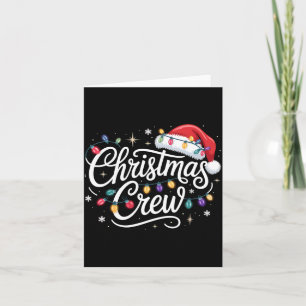 Christmas Crew Xmas Lights Family Matching Pajamas Card