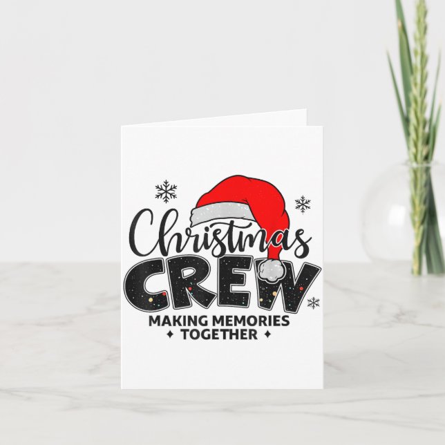 Christmas Crew Xmas Lights Family Matching Pajamas Card (Front)