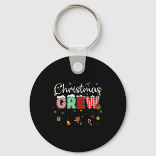 Christmas Crew Xmas Lights Family Matching Pajamas Keychain