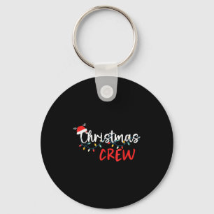 Christmas Crew Xmas Lights Family Matching Pajamas Keychain