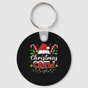 Christmas Crew Xmas Lights Family Matching Pajamas Keychain