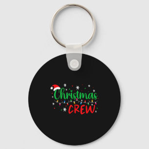 Christmas Crew Xmas Lights Family Matching Pajamas Keychain