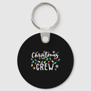 Christmas Crew Xmas Lights Family Matching Pajamas Keychain