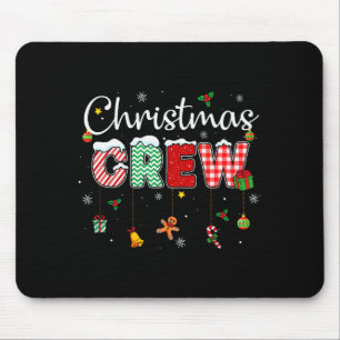 Christmas Crew Xmas Lights Family Matching Pajamas Mouse Pad