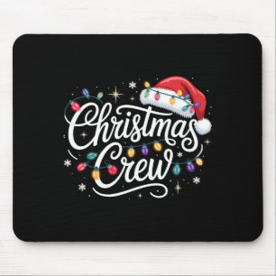 Christmas Crew Xmas Lights Family Matching Pajamas Mouse Pad