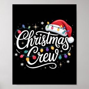 Christmas Crew Xmas Lights Family Matching Pajamas Poster