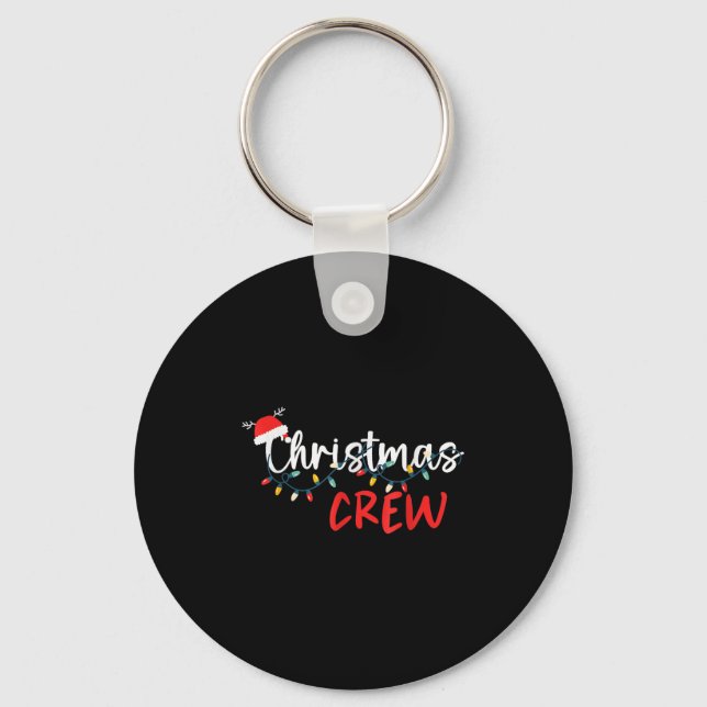 Christmas Crew Xmas Lights Family Matching Pyjamas Keychain (Front)