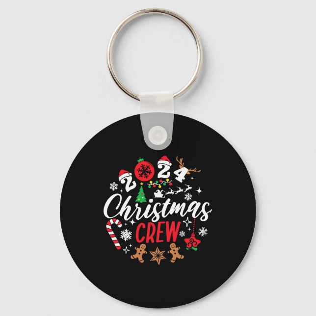Christmas Crew Xmas Lights Family Matching Pyjamas Keychain (Front)