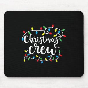 Christmas Crew Xmas Lights Family Matching Pyjamas Mouse Pad