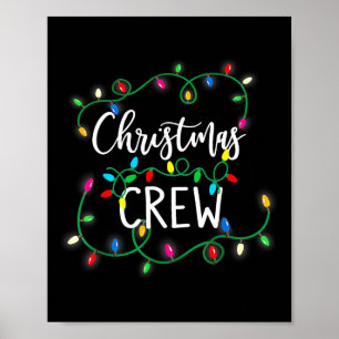 Christmas Crew Xmas Lights Family Matching Pyjamas Poster