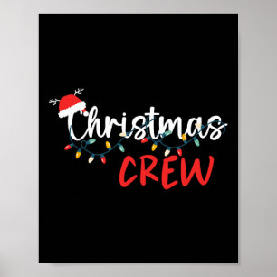Christmas Crew Xmas Lights Family Matching Pyjamas Poster