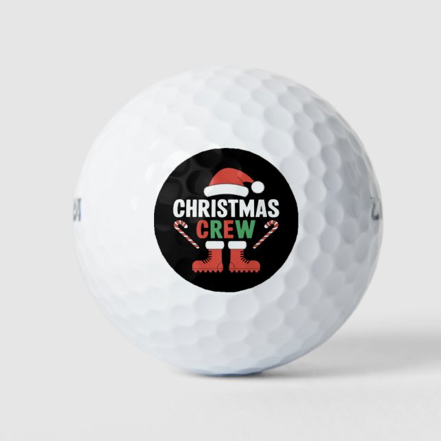 Christmas Crew Xmas Tree Holiday Matching Family Golf Balls (Front)