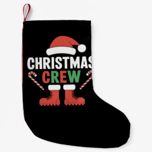 Christmas Crew Xmas Tree Holiday Matching Family Small Christmas Stocking