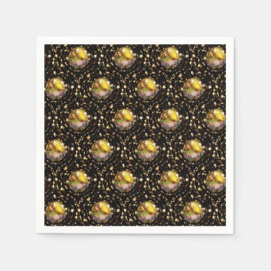 Christmas Crib Nativity Scene Baubles Starry Chic Napkin