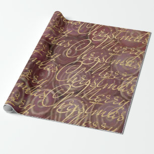 Christmas Crimson and Gold Wrapping Paper