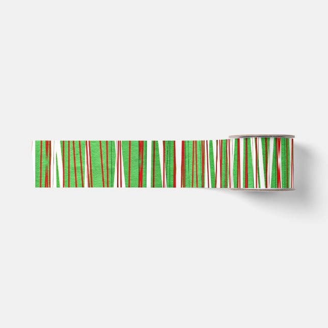 Christmas Crisscross, red and green Satin Ribbon (Front)