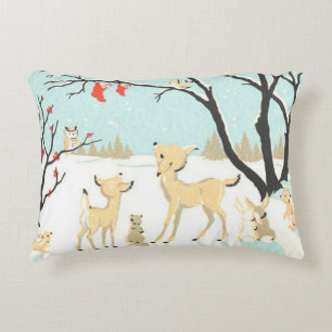 Christmas Critters Cozy Holiday Decor Pillow