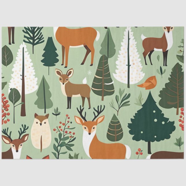 christmas critters tissue paper (Front)