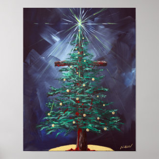 Christmas Cross (Christmas Tree) Poster