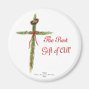 Christmas Cross Magnet