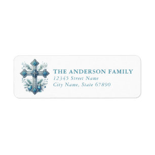 Christmas Cross Return Address Labels