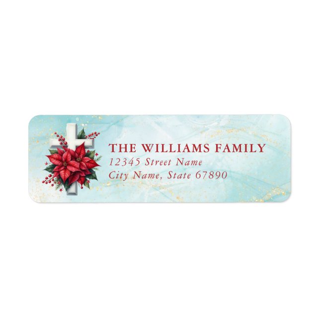 Christmas Cross Return Address Labels (Front)