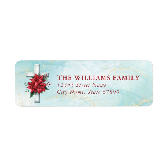 Christmas Cross Return Address Labels (Front)
