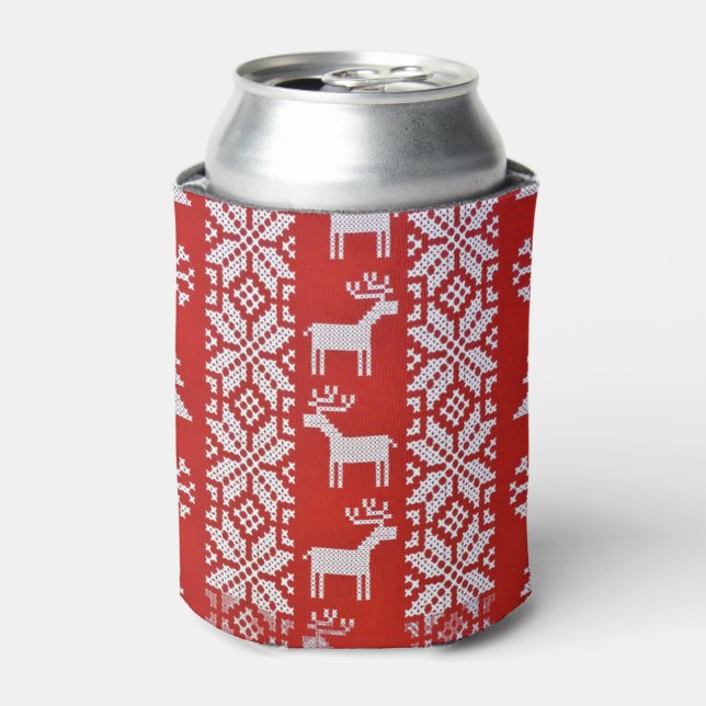 Christmas Cross Stitch Can Cooler (Can Front)