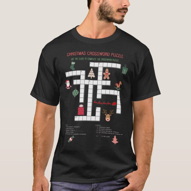 Christmas Crossword puzzle Classic T-Shirt (Front)