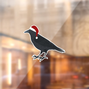 Christmas Crow Window Cling