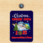Christmas Cruisin' Crew Custom Ship  Magnet<br><div class="desc">This design may be personalized in the area provided by changing the photo and/or text. Or it can be customized by clicking Personalize this Template and then choosing the click to customize further option and delete or change the colour of the background, add text, change the text colour or style,...</div>