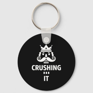 Christmas Crushing It Nutcracker - Funny Retro Ugl Keychain