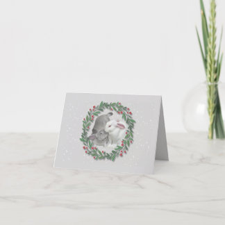 Christmas Cuddle Thank You Card
