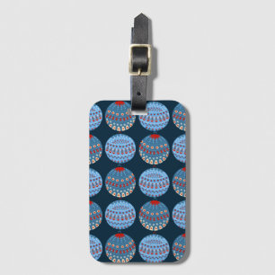 Christmas cup luggage tag