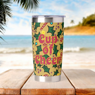 Christmas Cup of Cheer Gold Insulated Tumbler