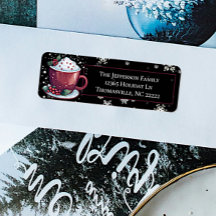 Christmas Cup of Hot Chocolate Personalized Black