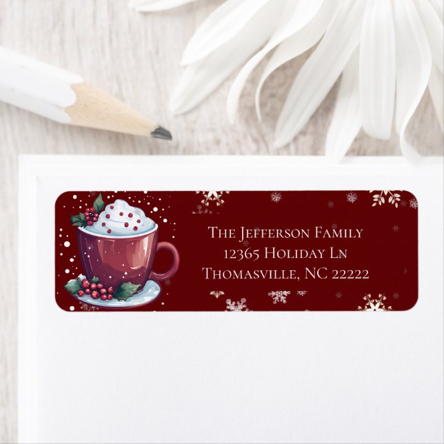 Christmas Cup of Hot Chocolate Personalized Red (Insitu)