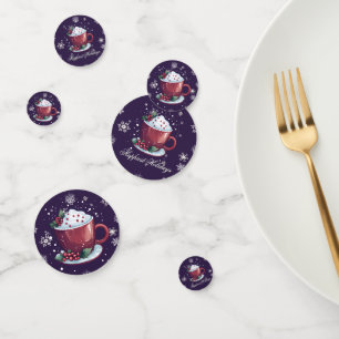 Christmas Cup of Hot Chocolate   Purple Confetti
