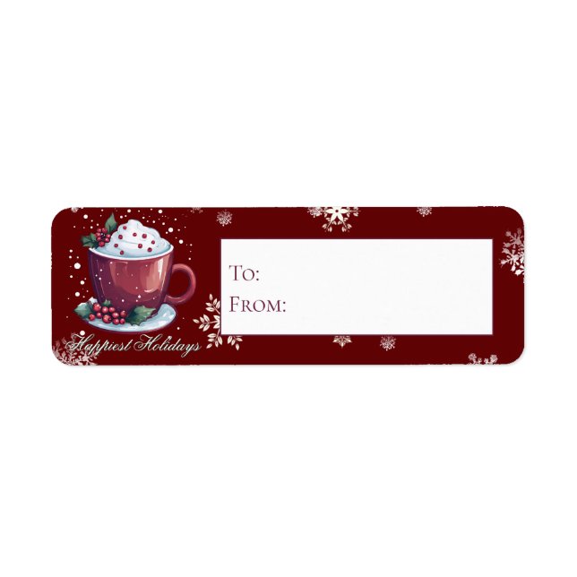 Christmas Cup of Hot Chocolate | Red Gift (Front)