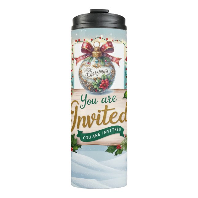 Christmas cup "You're Invited" (Front)
