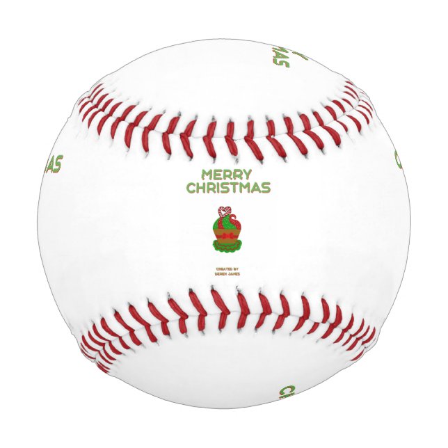 Christmas Cupcake Baseball (Front)
