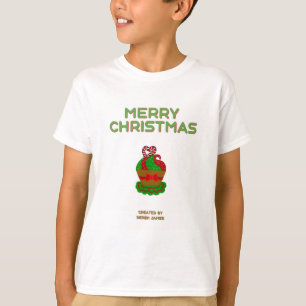 Christmas Cupcake Boy's White Basic T Shirt