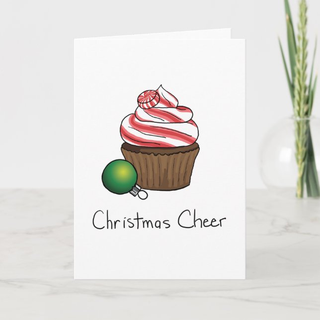 Christmas Cupcake Holiday Card (Front)