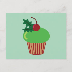 Christmas Cupcake Holiday Postcard