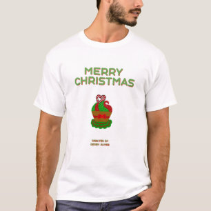Christmas Cupcake Men's White Basic T Shirt
