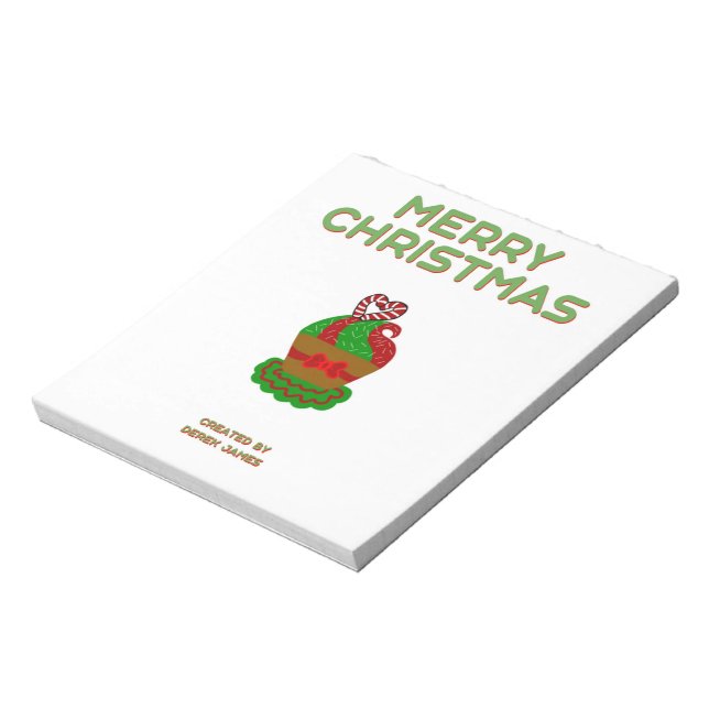 Christmas Cupcake Notepad (14 cm x 15.2 cm) (Rotated)