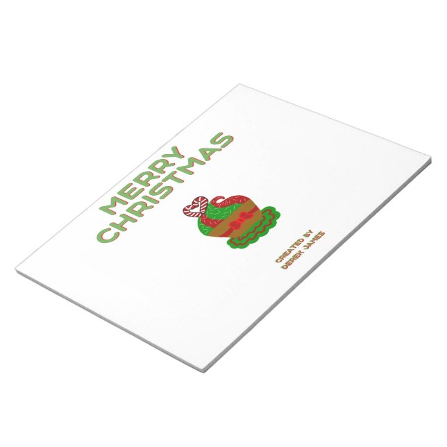 Christmas Cupcake Notepad (27.9 cm x 21.6 cm) (Angled)