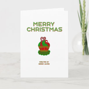 Christmas Cupcake Standard-Size Greeting Card